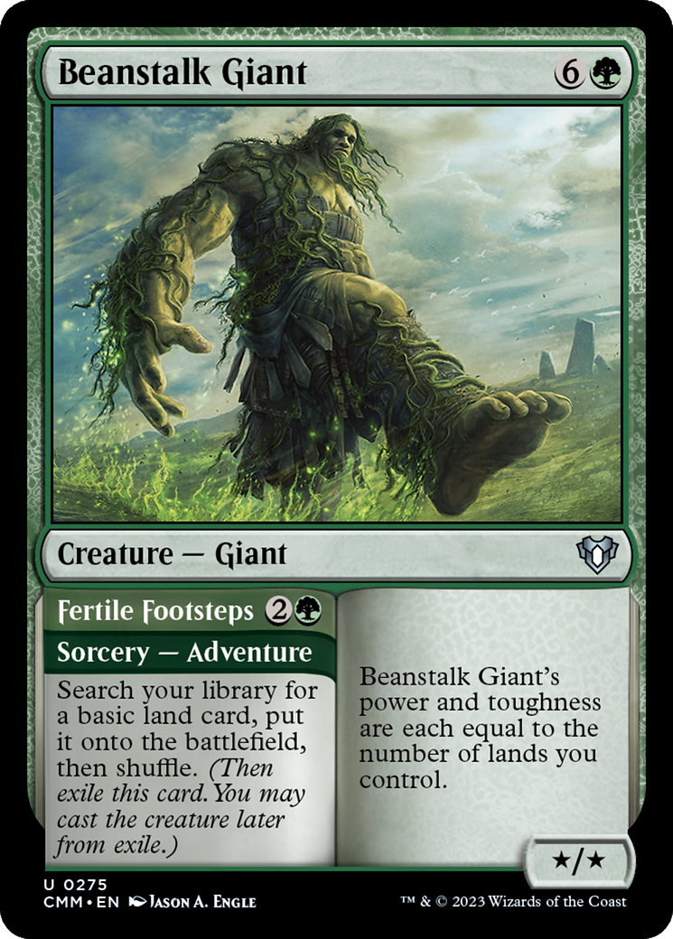 Beanstalk Giant // Fertile Footsteps [Commander Masters] | Exor Games Summserside