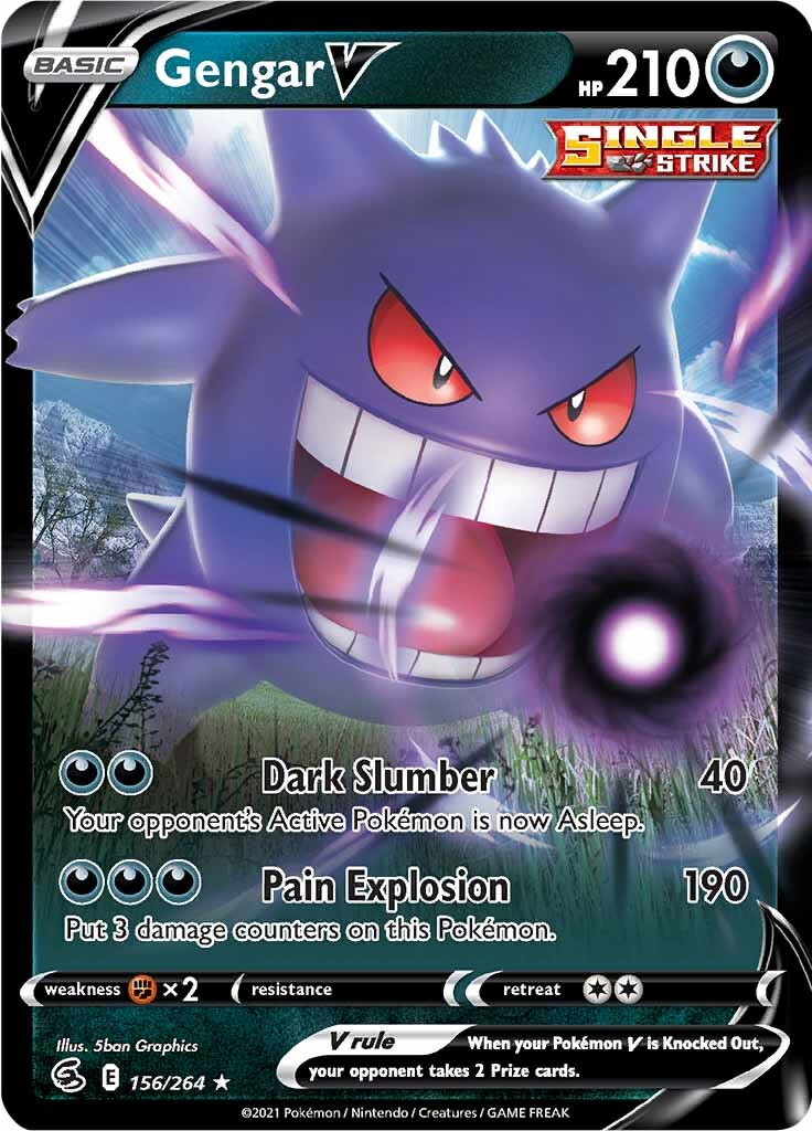 Gengar V (156/264) [Sword & Shield: Fusion Strike] | Exor Games Summserside