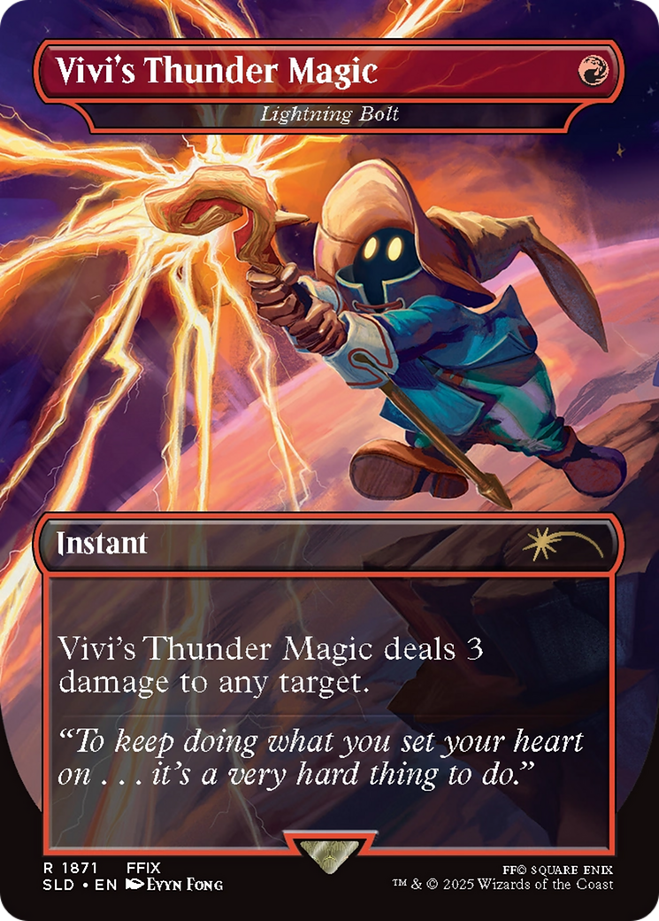 Vivi's Thunder Magic - Lightning Bolt (Rainbow Foil) [Secret Lair Drop Series] | Exor Games Summserside