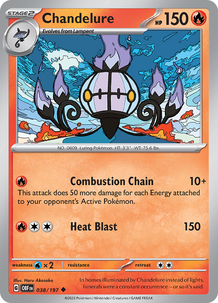 Chandelure (038/197) [Scarlet & Violet: Obsidian Flames] | Exor Games Summserside