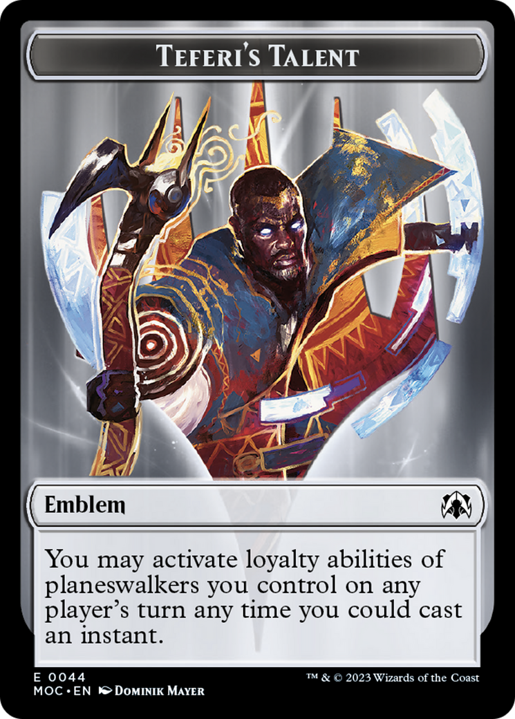 Phyrexian Myr // Teferi's Talent Emblem Double-Sided Token [March of the Machine Tokens] | Exor Games Summserside