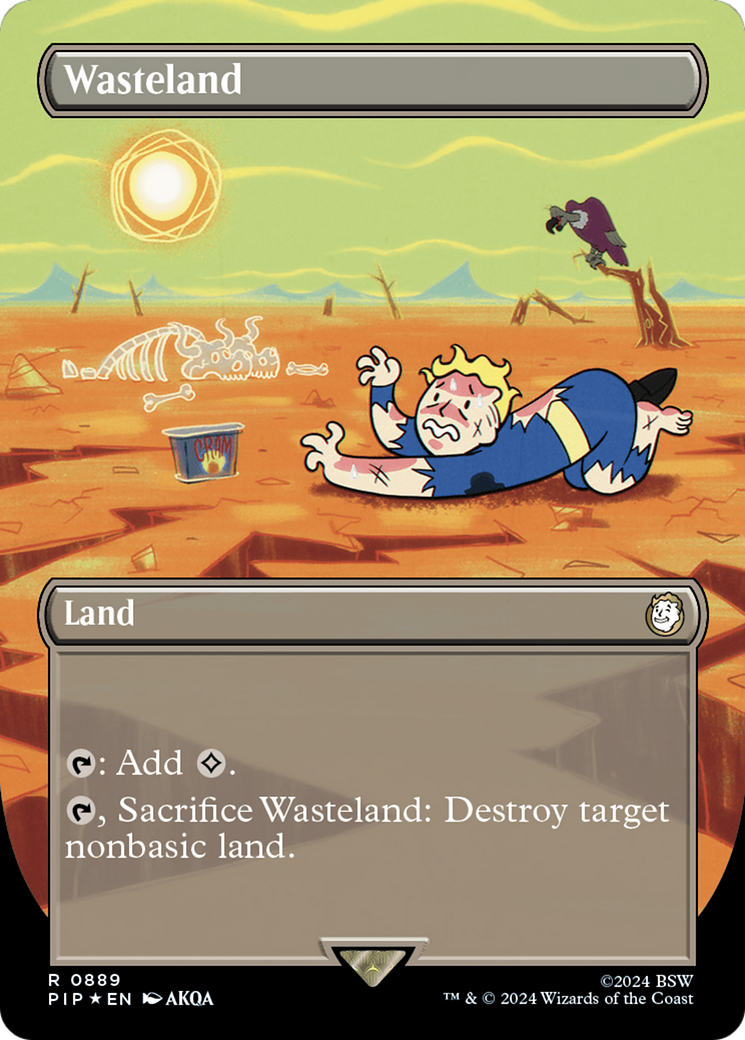 Wasteland (Borderless) (Surge Foil) [Fallout] | Exor Games Summserside