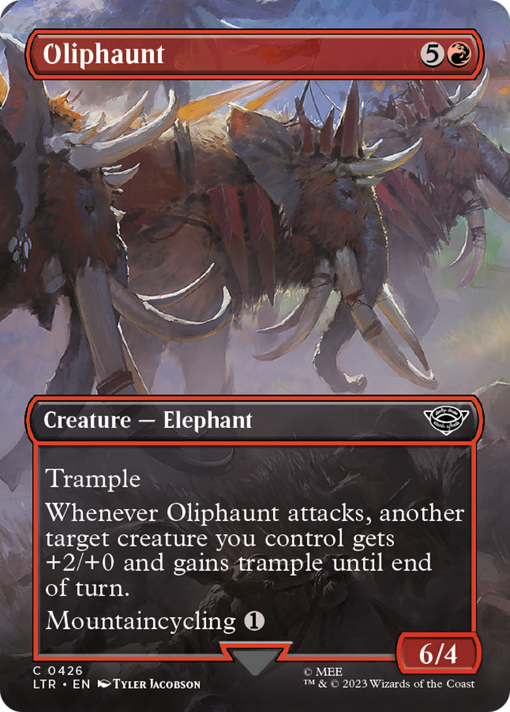 Oliphaunt (Borderless Alternate Art) [The Lord of the Rings: Tales of Middle-Earth] | Exor Games Summserside