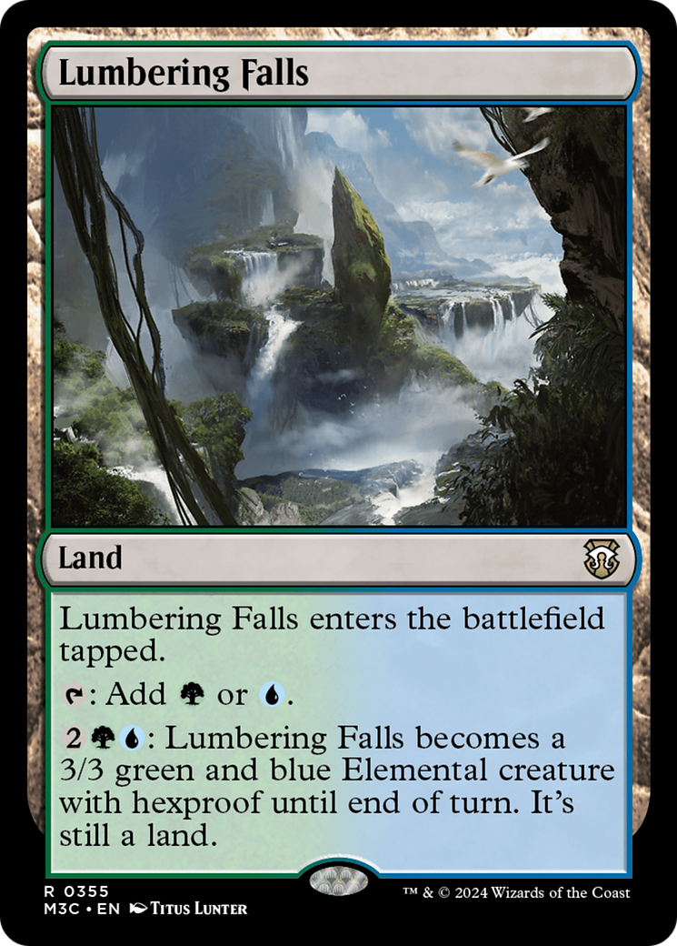 Lumbering Falls (Ripple Foil) [Modern Horizons 3 Commander] | Exor Games Summserside