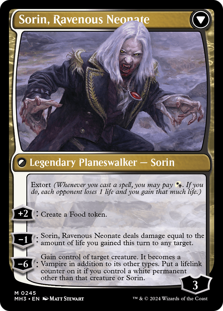 Sorin of House Markov // Sorin, Ravenous Neonate [Modern Horizons 3] | Exor Games Summserside