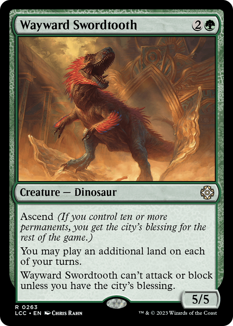 Wayward Swordtooth [The Lost Caverns of Ixalan Commander] | Exor Games Summserside