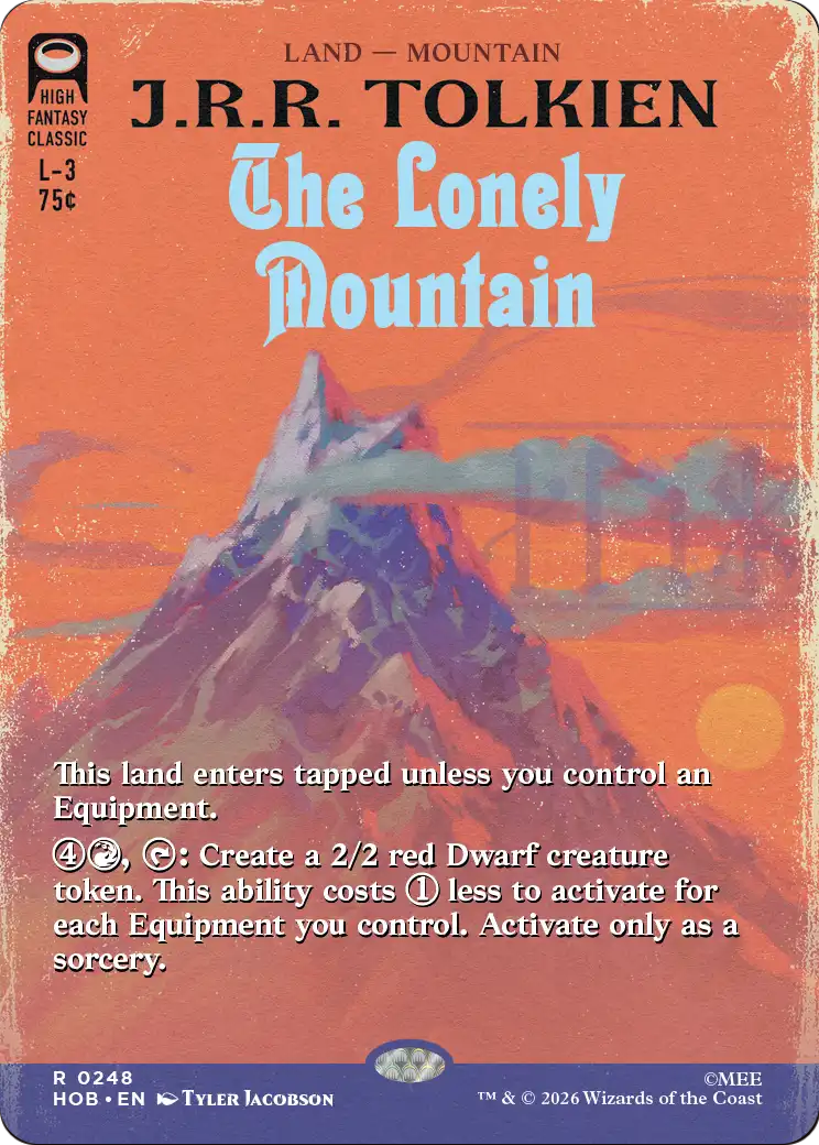 The Lonely Mountain (Borderless) (0248) (Surge Foil) [The Hobbit] | Exor Games Summserside