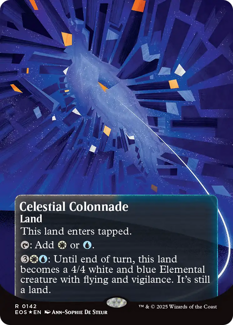 Celestial Colonnade (0142) (Borderless) (Galaxy Foil) [Edge of Eternities: Stellar Sights] | Exor Games Summserside
