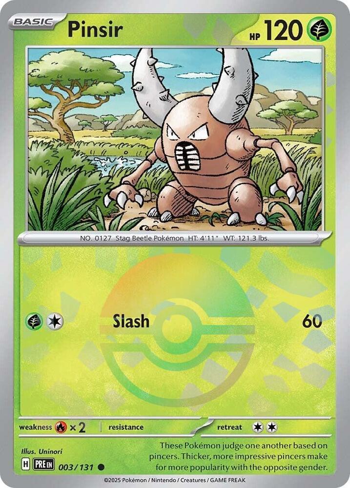 Pinsir (003/131) (Poke Ball Pattern) [Scarlet & Violet: Prismatic Evolutions] | Exor Games Summserside