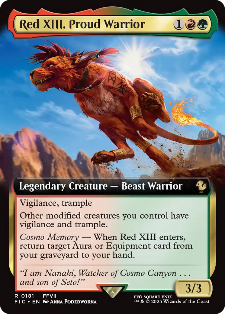 Red XIII, Proud Warrior (Extended Art) [FINAL FANTASY Commander] | Exor Games Summserside