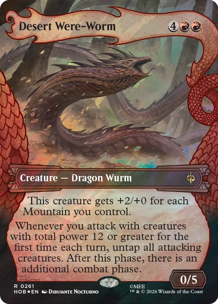 Desert Were-Worm (Showcase) (Surge Foil) [The Hobbit] | Exor Games Summserside