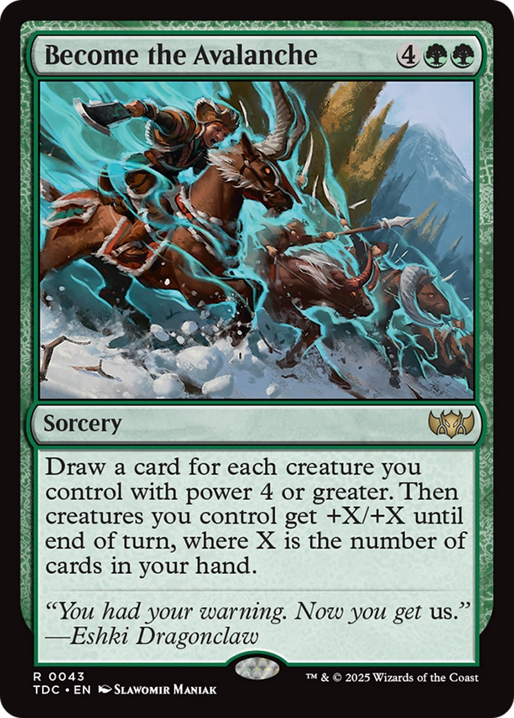 Become the Avalanche [Tarkir: Dragonstorm Commander] | Exor Games Summserside