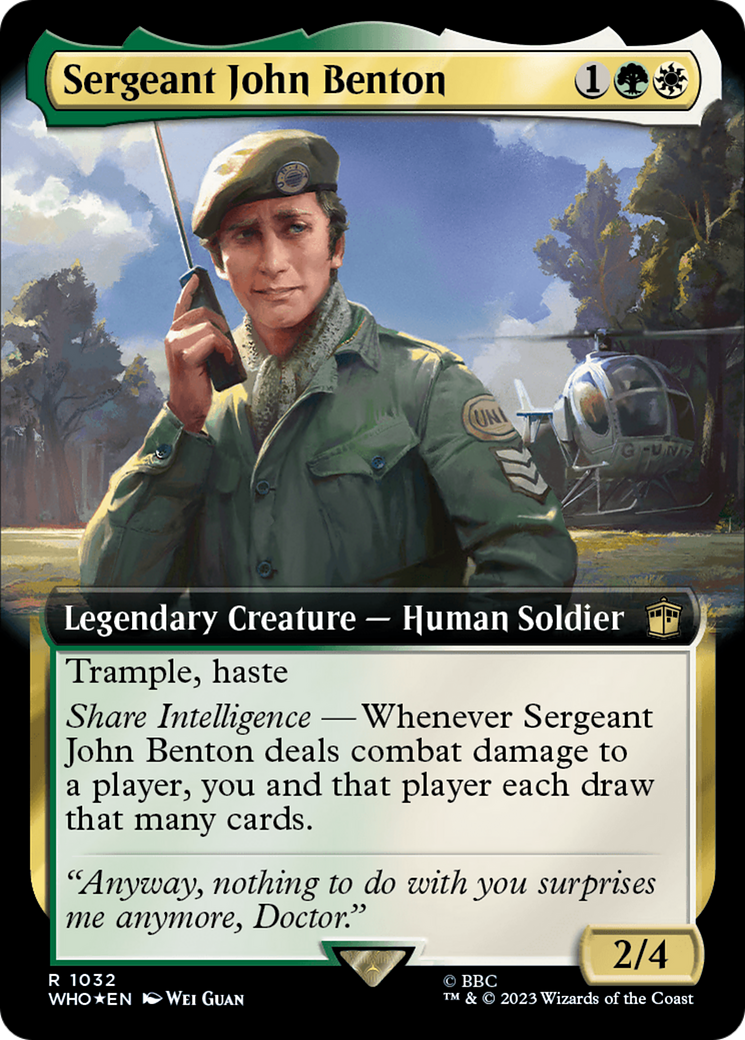 Sergeant John Benton (Extended Art) (Surge Foil) [Doctor Who] | Exor Games Summserside