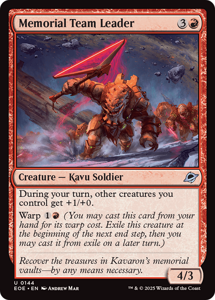 Memorial Team Leader [Edge of Eternities] | Exor Games Summserside