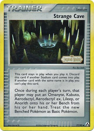 Strange Cave (77/92) (Stamped) [EX: Legend Maker] | Exor Games Summserside