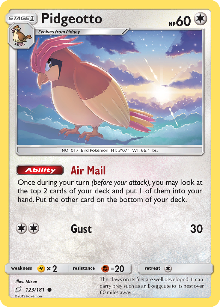 Pidgeotto (123/181) [Sun & Moon: Team Up] | Exor Games Summserside
