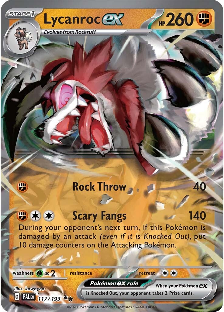 Lycanroc ex (117/193) [Scarlet & Violet: Paldea Evolved] | Exor Games Summserside