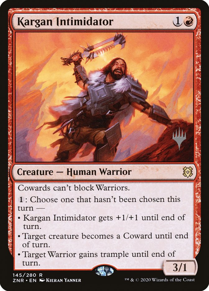Kargan Intimidator (Promo Pack) [Zendikar Rising Promos] | Exor Games Summserside
