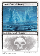 Snow-Covered Swamp (White Border) [Mystery Booster 2] | Exor Games Summserside