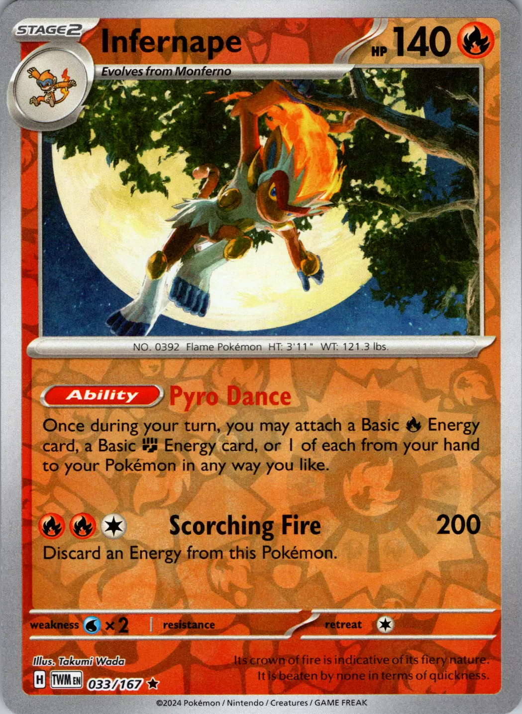 Infernape (033/167) [Scarlet & Violet: Twilight Masquerade] | Exor Games Summserside