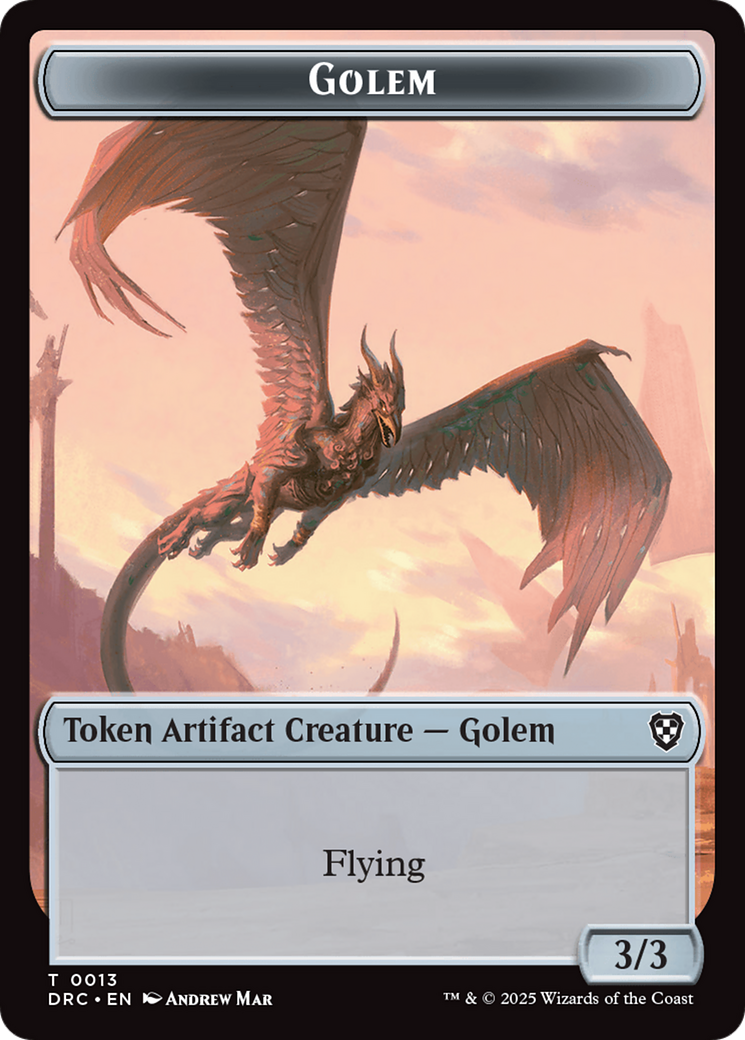 Construct // Golem (0013) Double-Sided Token [Aetherdrift Tokens] | Exor Games Summserside