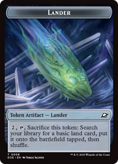 Human Soldier // Lander (0008) Double-Sided Token [Edge of Eternities Tokens] | Exor Games Summserside