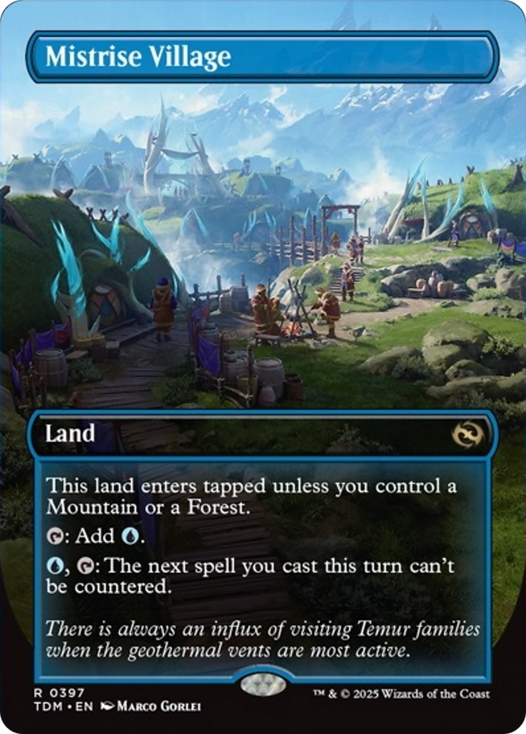 Mistrise Village (Borderless) [Tarkir: Dragonstorm] | Exor Games Summserside
