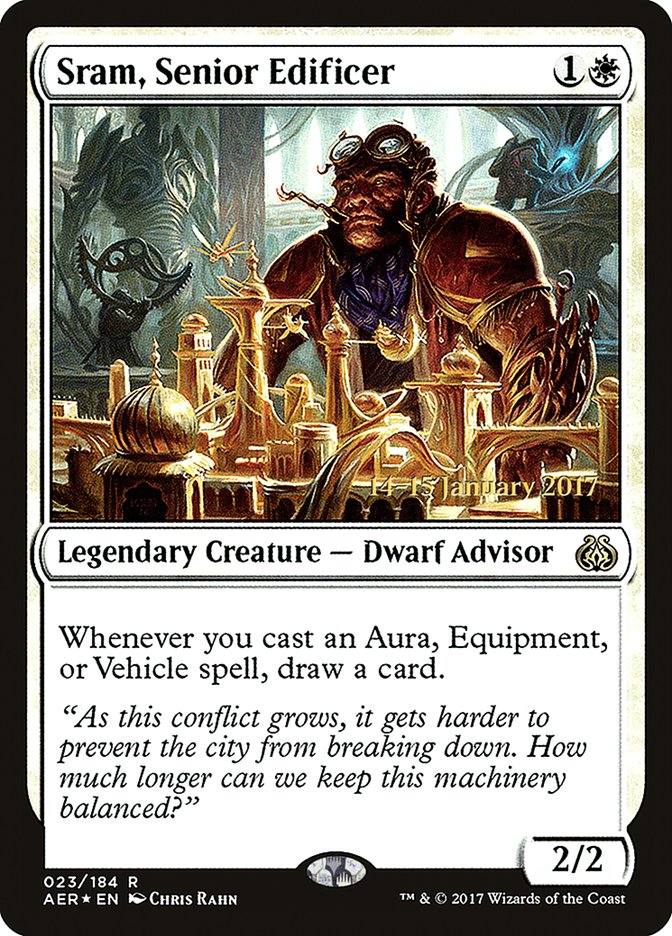 Sram, Senior Edificer [Aether Revolt Prerelease Promos] | Exor Games Summserside
