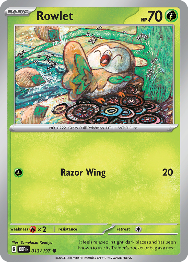 Rowlet (013/197) [Scarlet & Violet: Obsidian Flames] | Exor Games Summserside