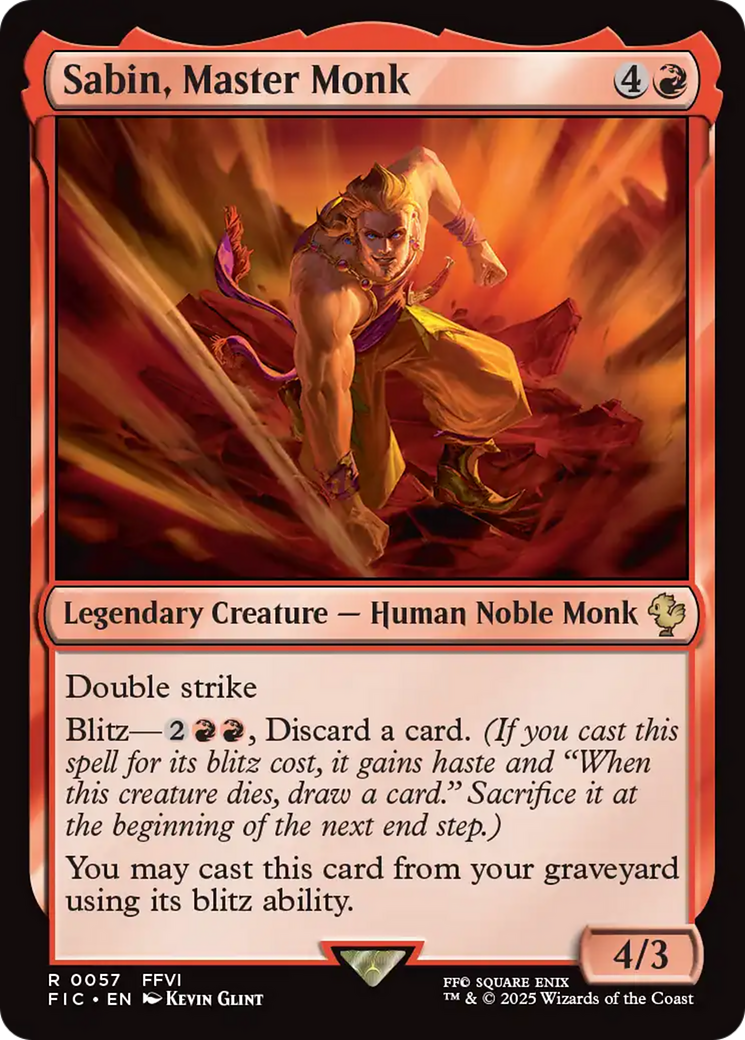 Sabin, Master Monk [FINAL FANTASY Commander] | Exor Games Summserside