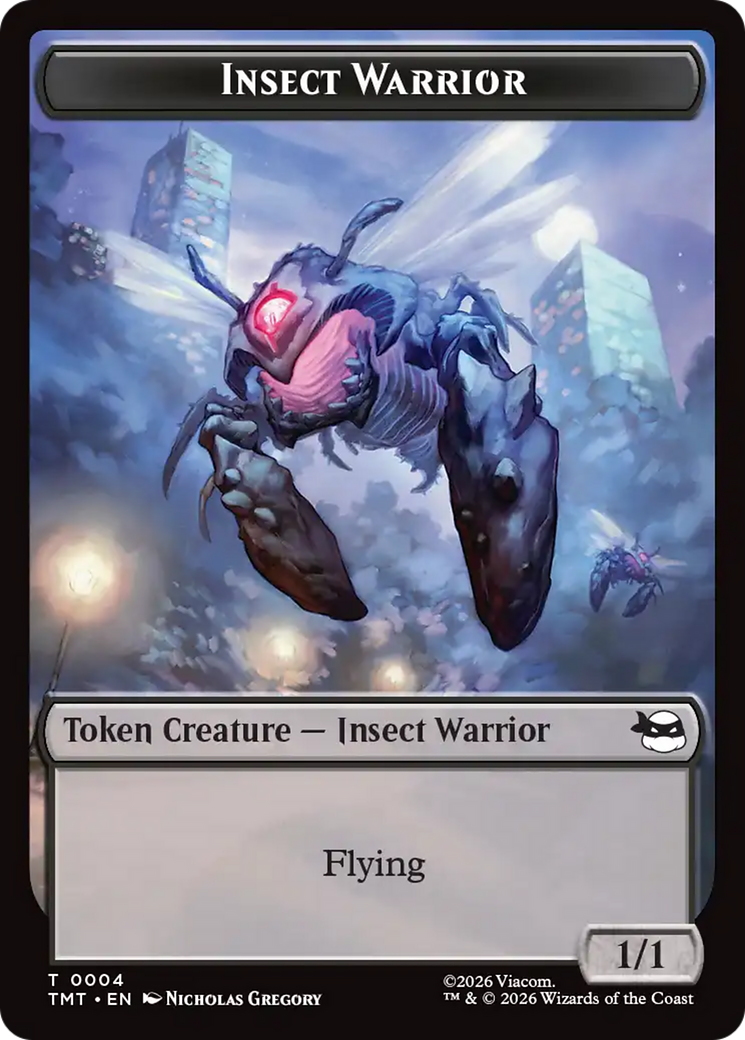 Insect Warrior // Food Double-Sided Token [Teenage Mutant Ninja Turtles Tokens] | Exor Games Summserside