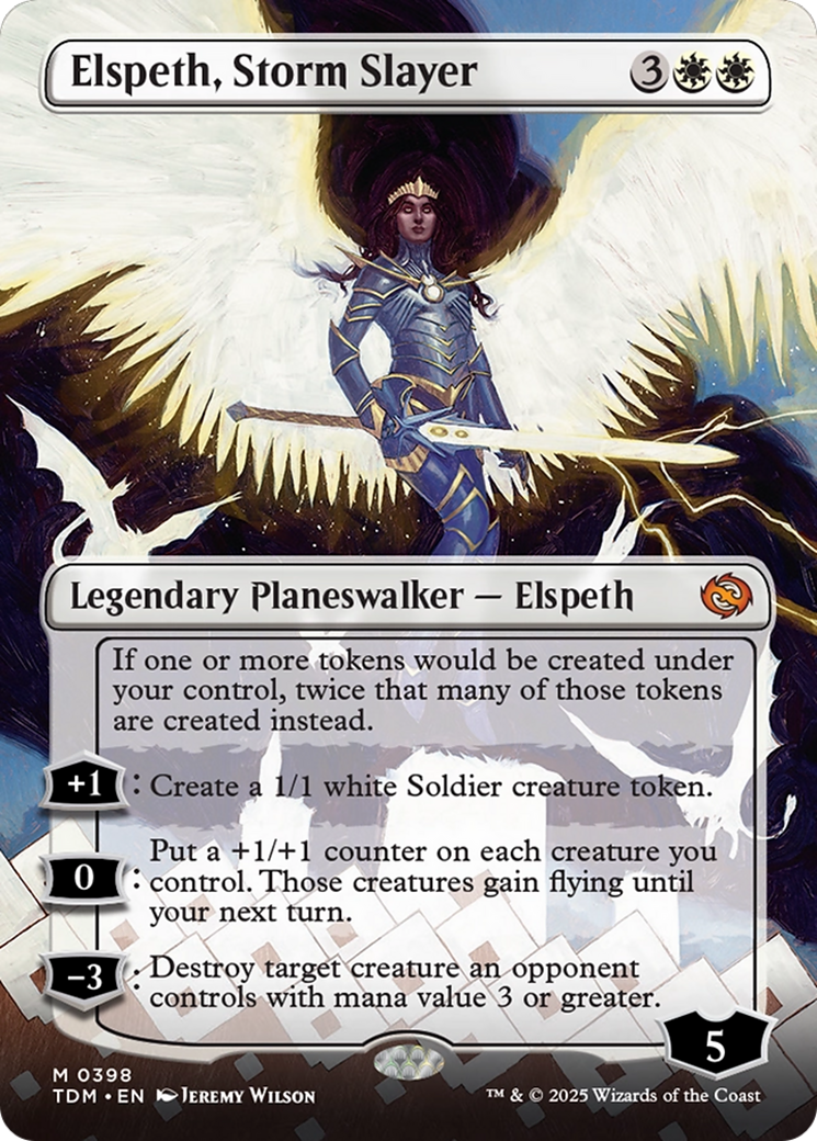 Elspeth, Storm Slayer (Borderless) [Tarkir: Dragonstorm] | Exor Games Summserside