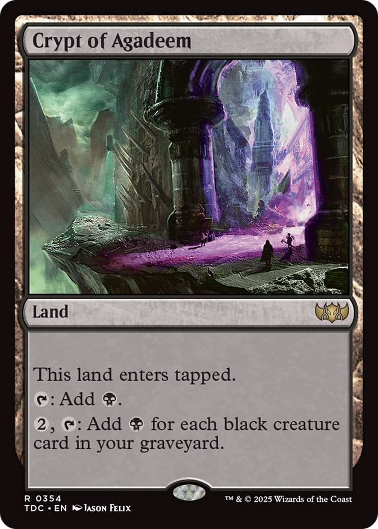 Crypt of Agadeem [Tarkir: Dragonstorm Commander] | Exor Games Summserside