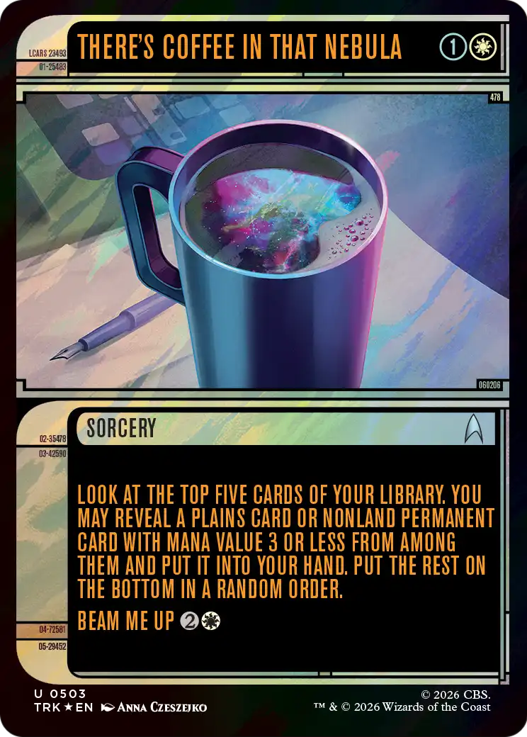 There's Coffee in that Nebula (Showcase) (Surge Foil) [Star Trek] | Exor Games Summserside