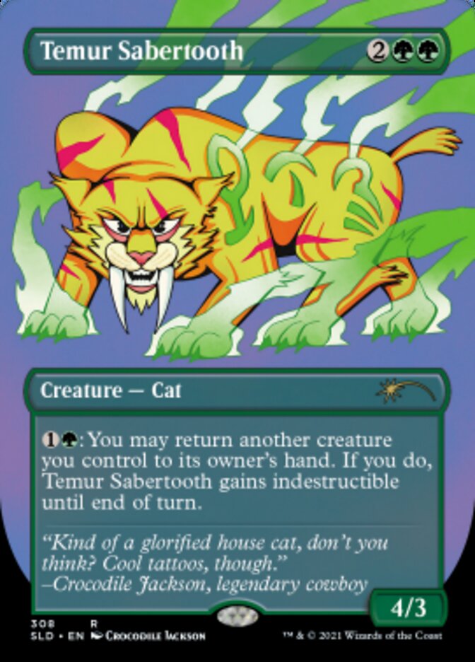 Temur Sabertooth (Borderless) [Secret Lair Drop Series] | Exor Games Summserside