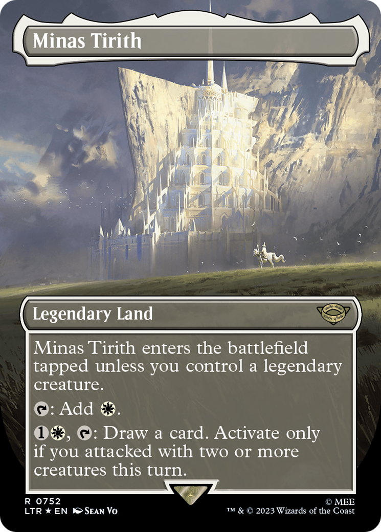 Minas Tirith (Borderless) (Surge Foil) [The Lord of the Rings: Tales of Middle-Earth] | Exor Games Summserside