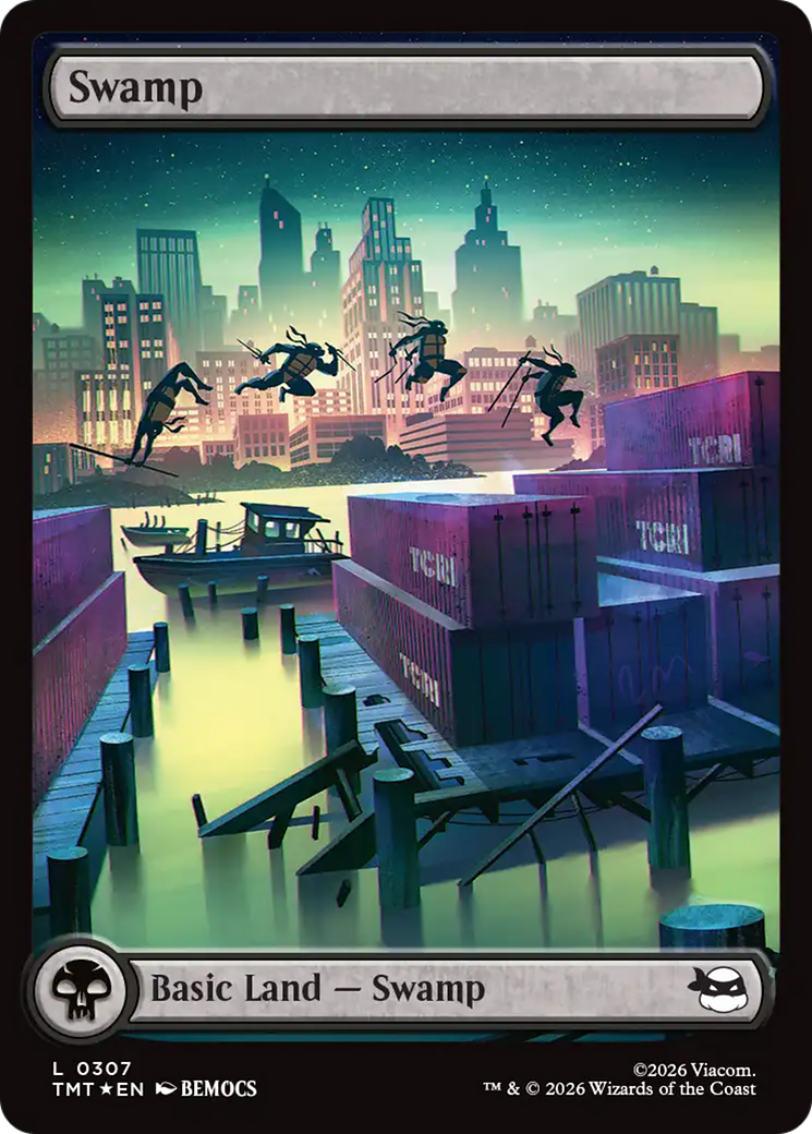 Swamp (0307) (Surge Foil) [Teenage Mutant Ninja Turtles] | Exor Games Summserside