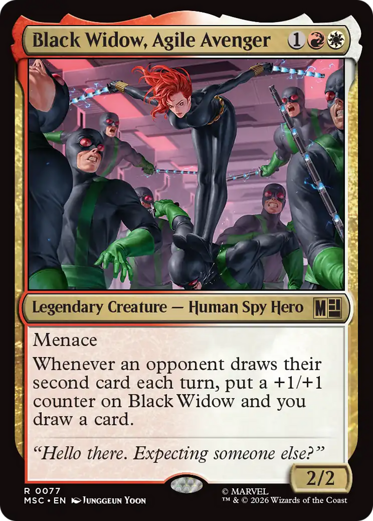 Black Widow, Agile Avenger (Surge Foil) [Marvel Super Heroes Commander] | Exor Games Summserside