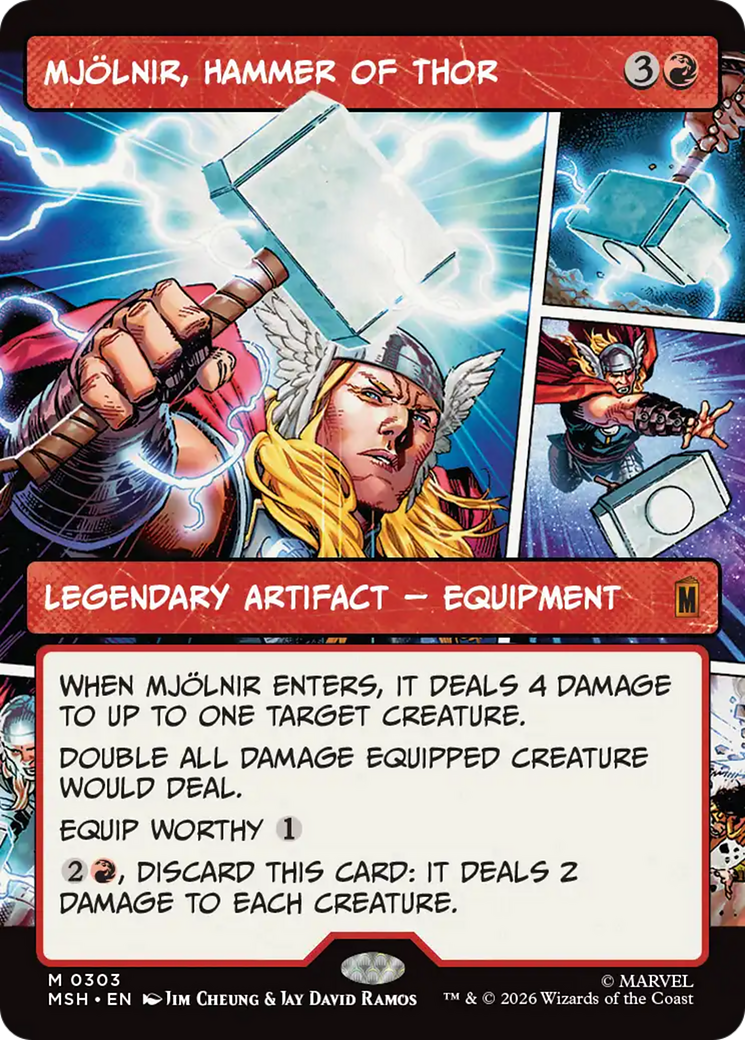Mjolnir, Hammer of Thor (Borderless) (0303) [Marvel Super Heroes] | Exor Games Summserside
