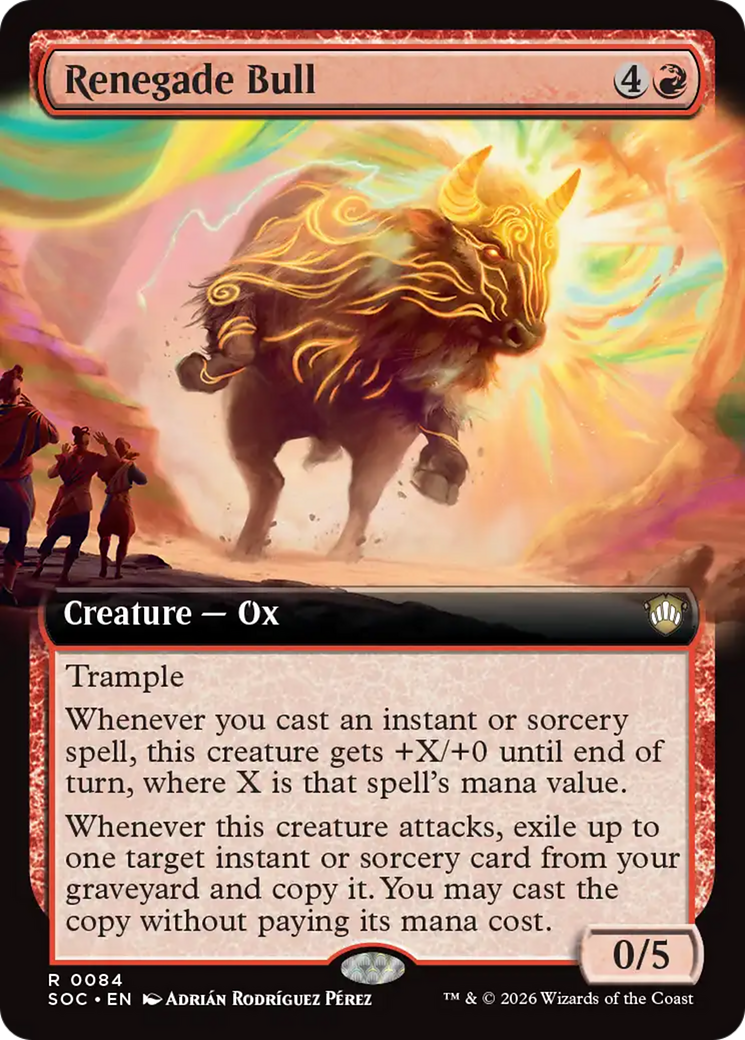 Renegade Bull (Extended Art) [Secrets of Strixhaven Commander] | Exor Games Summserside