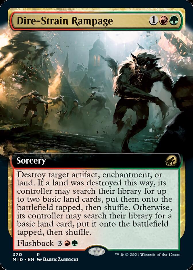 Dire-Strain Rampage (Extended Art) [Innistrad: Midnight Hunt] | Exor Games Summserside