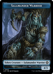 Salamander Warrior // Treasure Double-Sided Token [The Lost Caverns of Ixalan Commander Tokens] | Exor Games Summserside