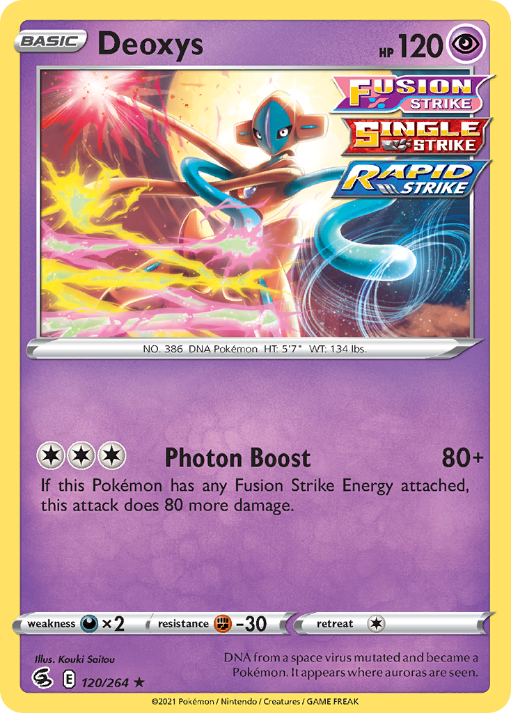 Deoxys (120/264) (Theme Deck Exclusive) [Sword & Shield: Fusion Strike] | Exor Games Summserside