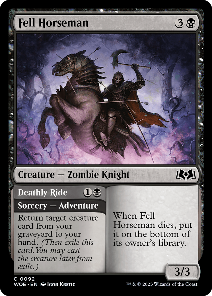 Fell Horseman // Deathly Ride [Wilds of Eldraine] | Exor Games Summserside