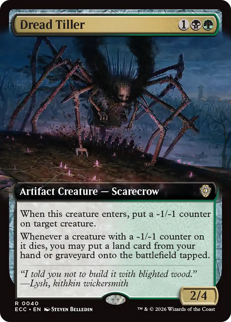 Dread Tiller (Extended Art) [Lorwyn Eclipsed Commander] | Exor Games Summserside