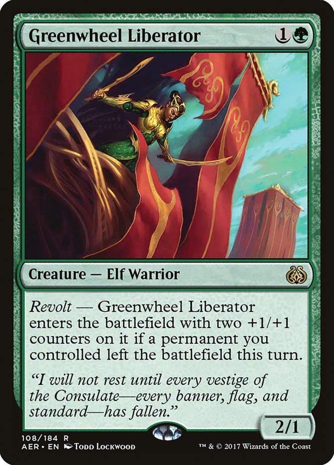 Greenwheel Liberator [Aether Revolt] | Exor Games Summserside