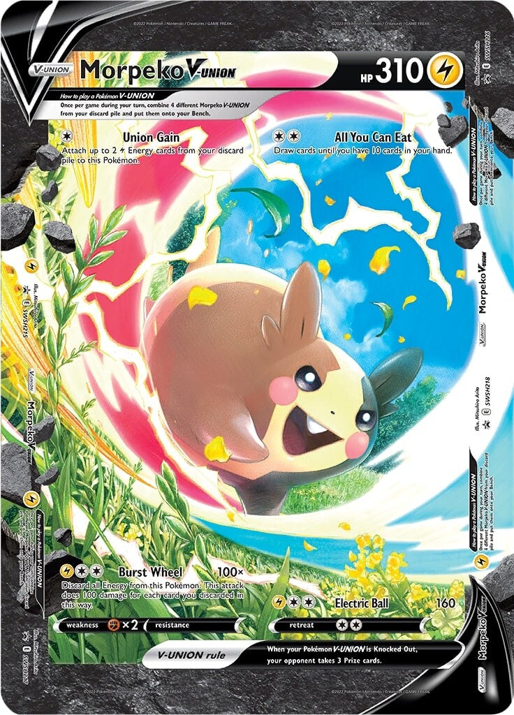 Morpeko V-UNION (SWSH215-218) (Jumbo Card) [Sword & Shield: Black Star Promos] | Exor Games Summserside