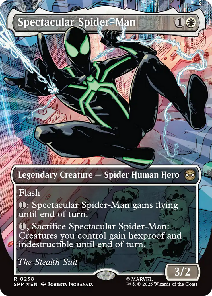 Spectacular Spider-Man (0238) (Borderless) (Textured Foil) [Marvel's Spider-Man] | Exor Games Summserside