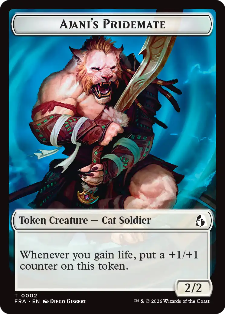 Ajani's Pridemate // Mowu Double-Sided Token [Reality Fracture Tokens] | Exor Games Summserside