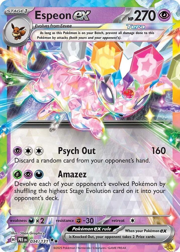 Espeon ex (034/131) [Scarlet & Violet: Prismatic Evolutions] | Exor Games Summserside